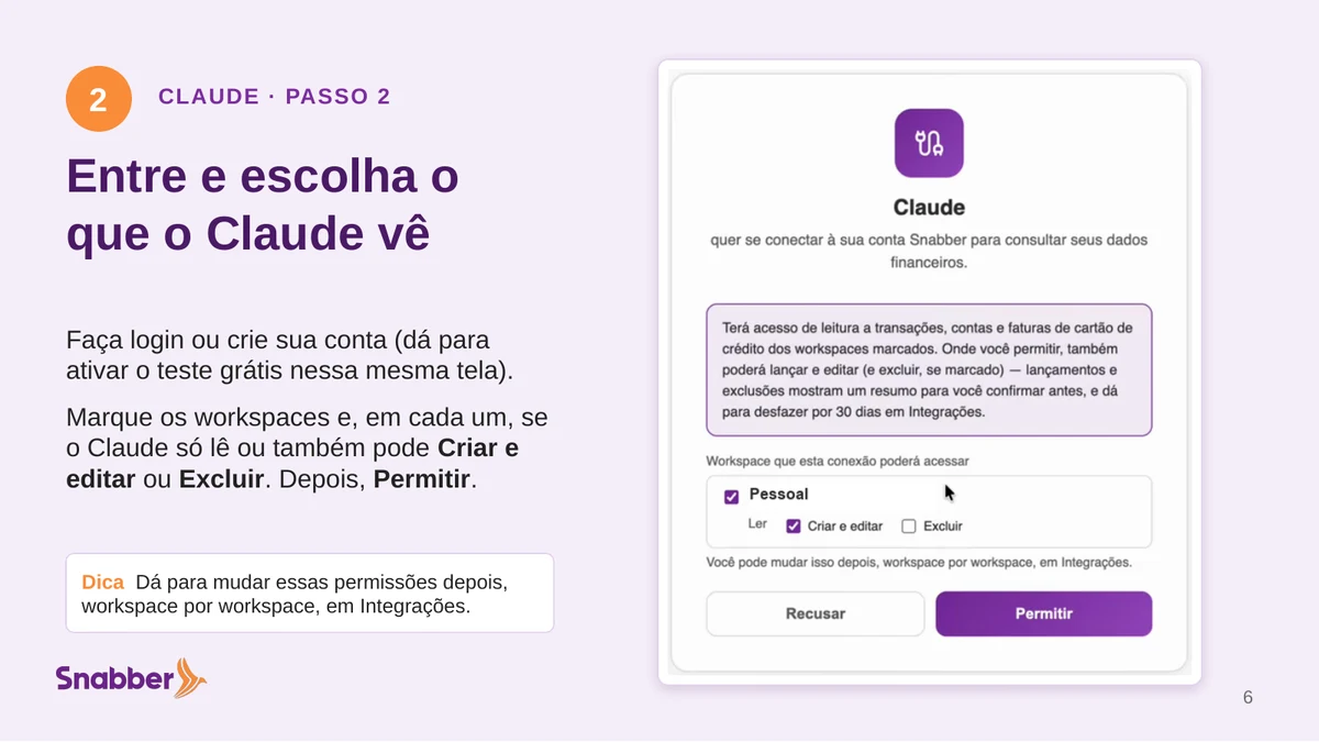 Claude: escolher o que ele pode ver